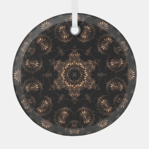 Bronze Age Mandala Glass Tree Decoration