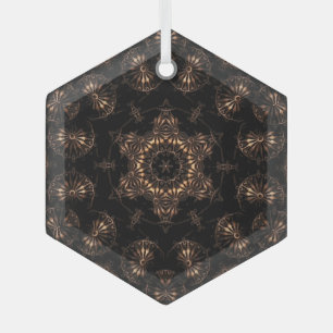 Bronze Age Mandala  Glass Tree Decoration
