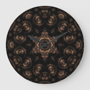Bronze Age Mandala Large Clock