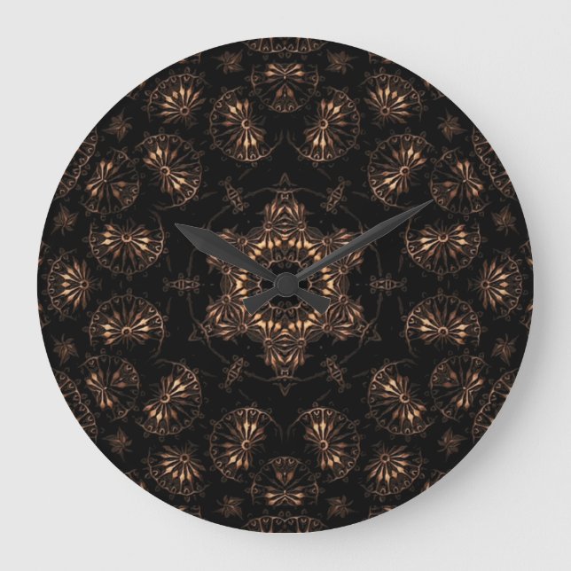 Bronze Age Mandala  Large Clock (Front)