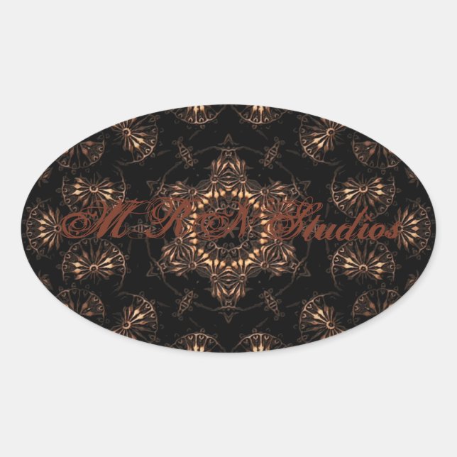 Bronze Age Mandala  Oval Sticker (Front)