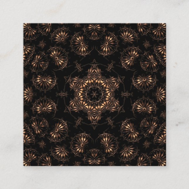 Bronze Age Mandala  Square Business Card (Front)