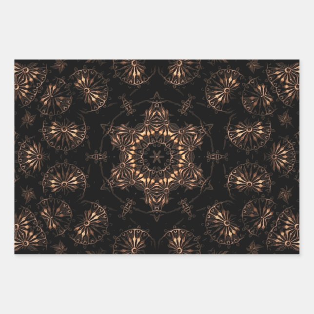 Bronze Age Mandala  Wrapping Paper Sheet (Front)