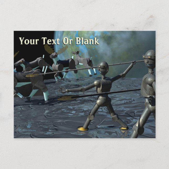 Bronze Age Robots Postcard (Front)