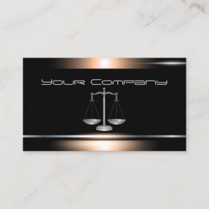 Bronze and Black Attorney Business Card