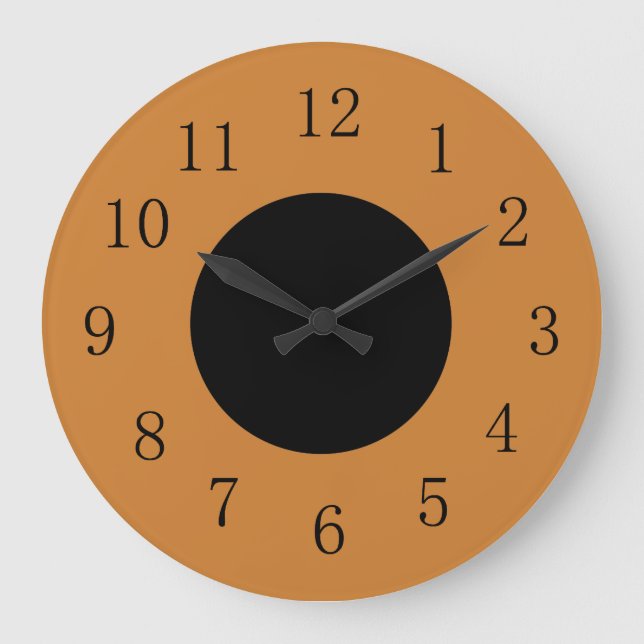 Bronze and Black Lowpriced Kitchen Wall Clock (Front)
