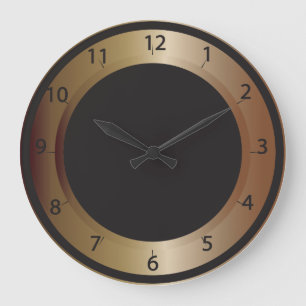 Bronze and Black Wall Clock