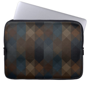 bronze and blue geometric laptop sleeve