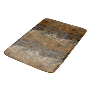 Bronze and Copper Marble Abstract Bath Mat