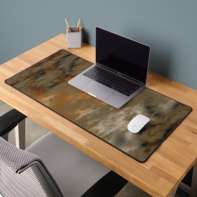 Bronze and Copper Marble Abstract Desk Mat (Office 2)