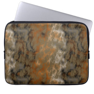 Bronze and Copper Marble Abstract Laptop Sleeve