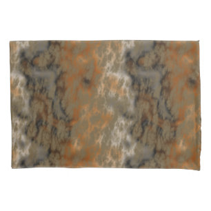 Bronze and Copper Marble Abstract Pillowcase