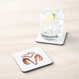 Bronze Aries the Ram Zodiac Coaster