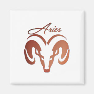 Bronze Aries the Ram Zodiac Magnet