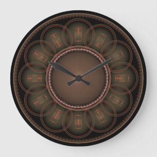 Bronze Binary Large Clock