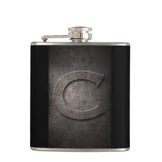 Bronze Black Metal C Monogram Flask (Front)