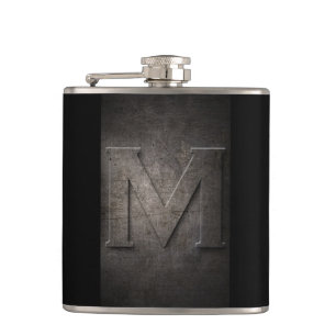 Bronze Black Metal M Monogram Flask