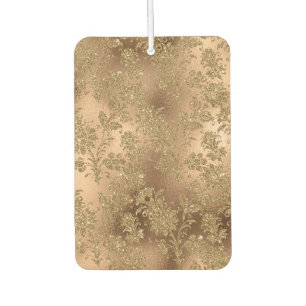 Bronze Brown Golden Flowers Leaves Branches Bright Car Air Freshener