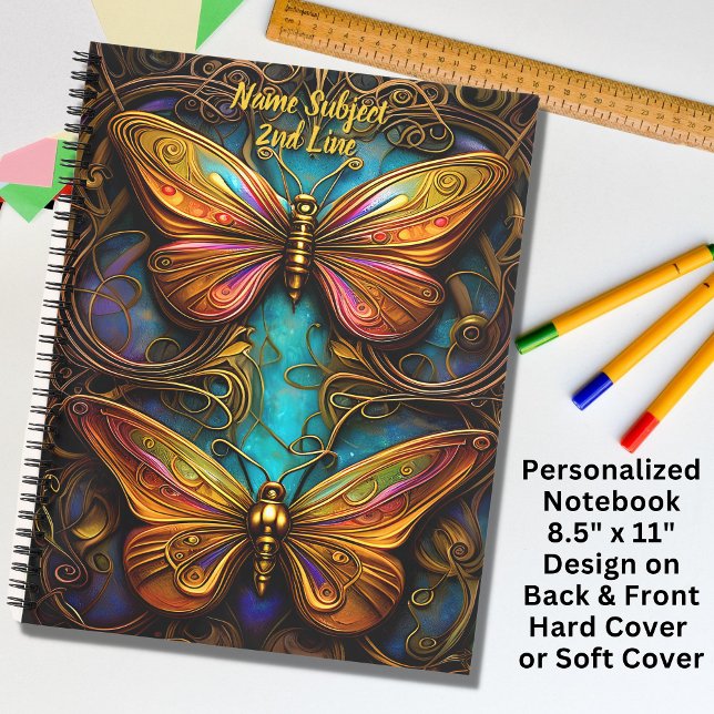 Bronze Butterflies on Aqua Blue Notebook (Creator Uploaded)