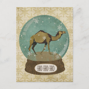 Bronze Camel Snowglobe Postcard