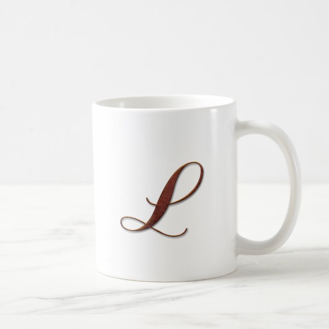 Bronze Clay Monogram Mugs (Right)
