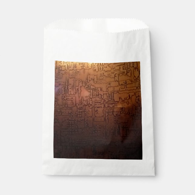 bronze colour etch design  favour bag (Front)