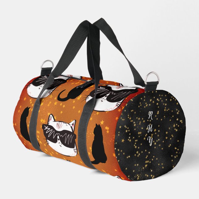 Bronze Cool Cats Print Cut Sew Bag (Left Corner)