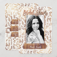 Bronze Copper Gold Foil Modern Bridal Shower Photo