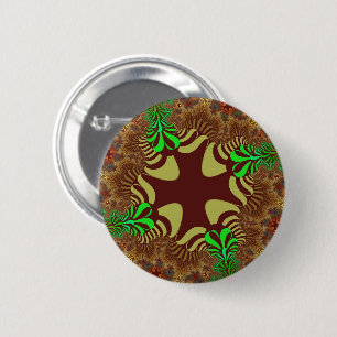 Bronze Cross 6 Cm Round Badge
