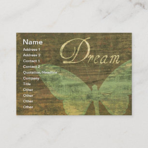 Bronze Dream Butterfly Chubby Business Card