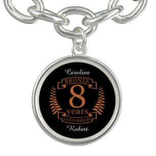 Bronze eighth wedding anniversary 8 years bracelet