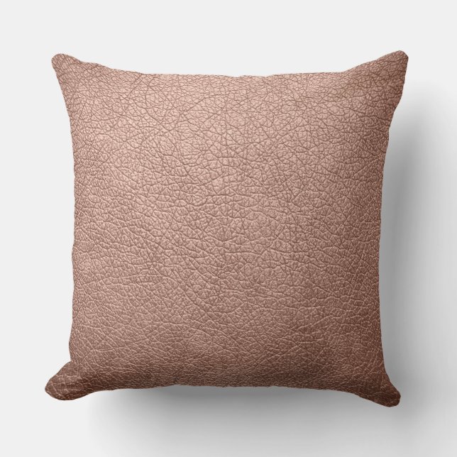 Bronze Elegant Leather Look Cushion (Front)