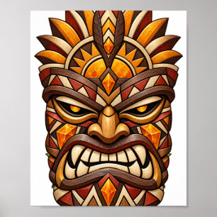 Bronze Ember Mask Poster