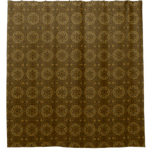 Bronze Filigree Designer Shower Curtain