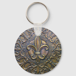 Bronze Fleur D' Lis Key Ring