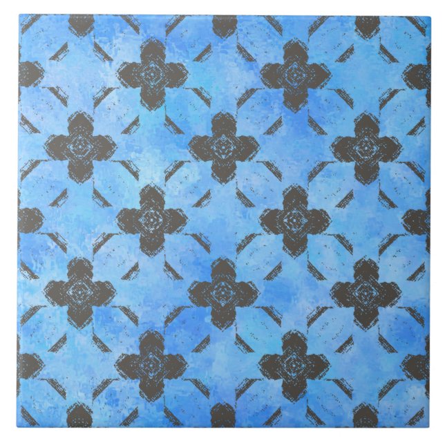 Bronze Flowers Ceramic Tile (Front)