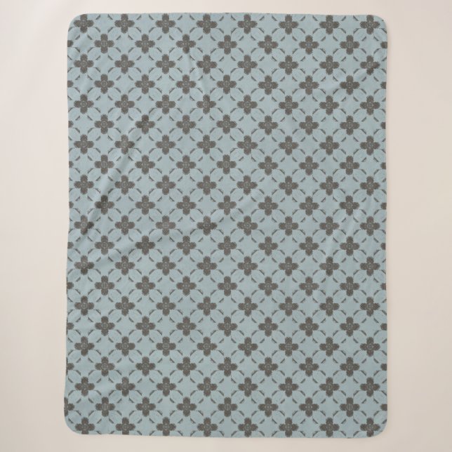 Bronze Flowers Sherpa Blanket (Front)