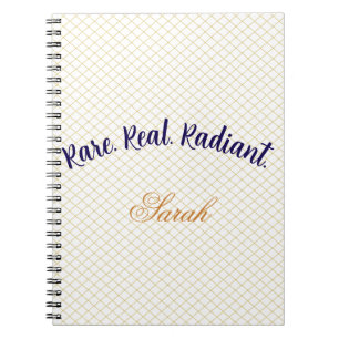 Bronze Geometric Diamond Notebook