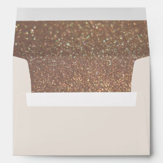 Bronze Glitter Neutral Xmas Card Envelope