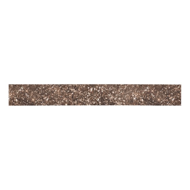 bronze glitter sparkle luxurious  grosgrain ribbon (Front)