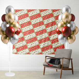 Bronze Gold and Red Graduation Backdrop Tapestry