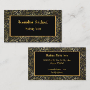 BRONZE GOLD BLACK VINTAGE BUSINESS CARD