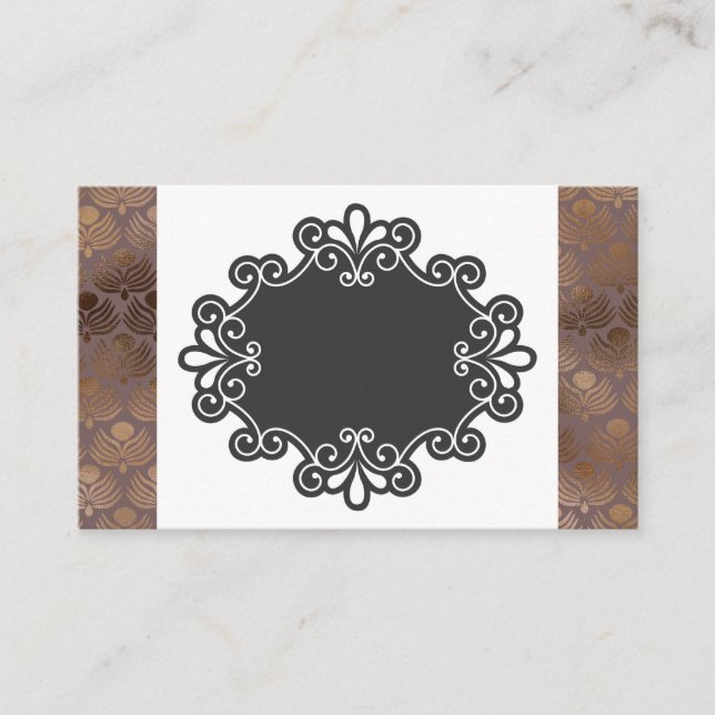 Bronze/Gold Designer Geometric Business Cards (Front)