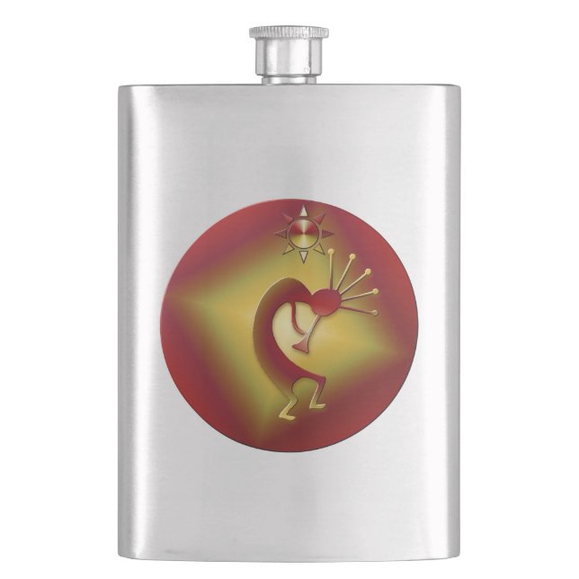 Bronze & Gold Hip Flask (Front)