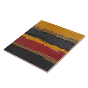 bronze, gold ochre, marsala, and charcoal ceramic tile
