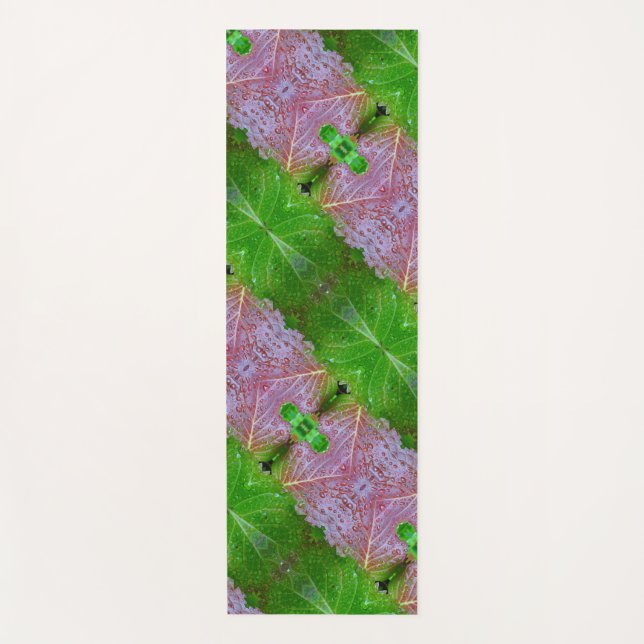 Bronze & Green Ikat 5  Yoga Mat (Front)