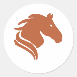 Bronze Horse Icon Sticker – Minimalist Zodiac