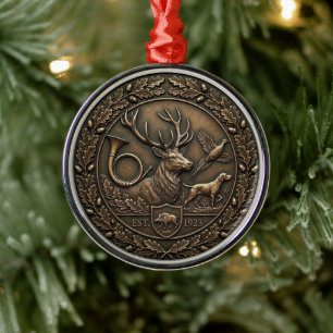 Bronze Hunting Emblem Metal Ornament