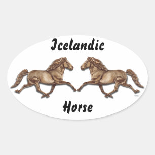 Bronze Icelandic Oval Sticker