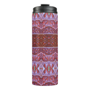 Bronze Leaf Ikat  Thermal Tumbler